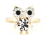 Crystal Owl Ring