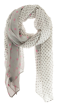 Polka Dot Stripe Scarf