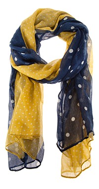 Polka Dot Stripe Scarf