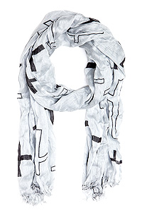 Double Crossed Print Scarf