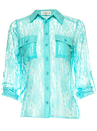 Lace Button Up Blouse