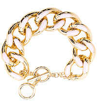Frosted Chain Link Bracelet