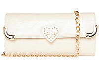 Studded Heart Wallet Clutch