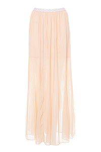 Pleated Boho Maxi Skirt