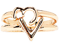 DAILYLOOK Text Heart Rings