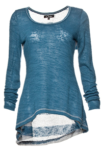 Striped Back High Low Top