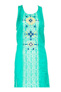 Embroidered Lace Shift Dress
