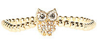 Beaded Crystal Owl Bracelet