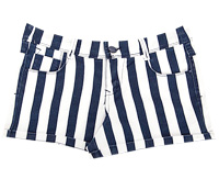 Sailor Striped Denim Shorts