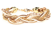Braided Mixed Media Bracelet