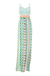 Colorful Cutout Maxi Dress