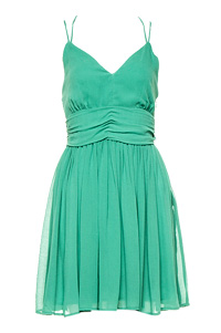 BB Dakota Edie Chiffon Dress in Green | DAILYLOOK