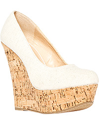 Linen Cork Wedges