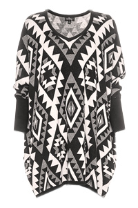 Oversized Aztec Tunic Sweater