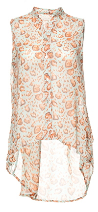 Tropical Leopard Print Blouse