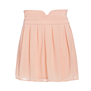 Pleated Overlay Mini Skirt