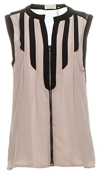 Dragstrip Zippered Blouse
