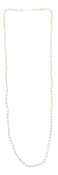 Long Pearl Strand Necklace