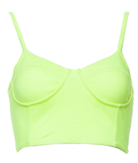 Lightweight Bustier Crop Top in Green | DAILYLOOK