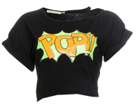 Sequined Pop Crop Top