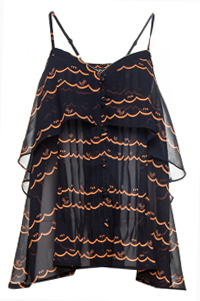 Sheer Bird Print Top