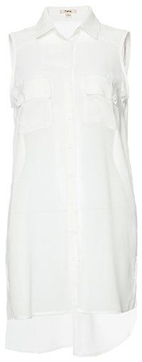 Oversized Sheer High Low Blouse