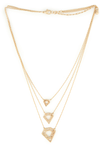 DAILYLOOK Layered Diamond Cutout Necklace