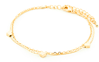 Triple Heart Chain Bracelet