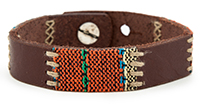 Threaded Leather Bracelet