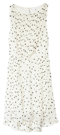 Pleated Polka Dot Dress