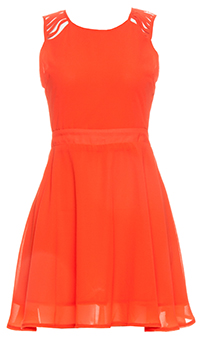 Caged Fit and Flare Dress