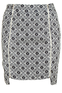 Luxe Double Zip Floral Skirt