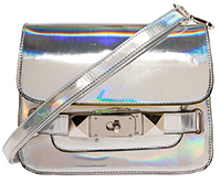 Holographic Studded Satchel