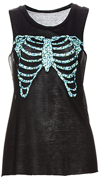 Floral Rib Cage Tank