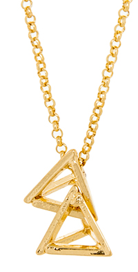 Stacked Pyramid Pendant Necklace