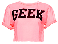 Geek Printed Crop Top