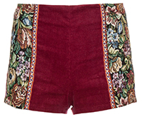 Floral Corduroy Shorts