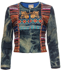 Embroidered Tribal Denim Jacket