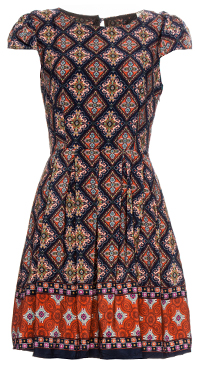 Intricate Tile Print Dress