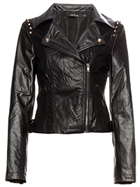 Spiked Shoulder Moto Jacket