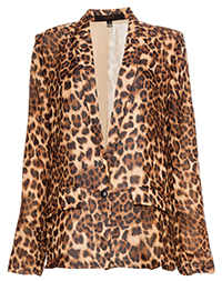 Leopard Chiffon Blazer