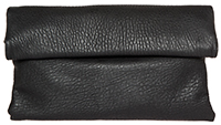 Langston Vegan Leather Double Fold Over Clutch