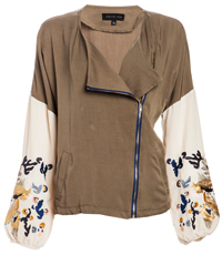 Embroidered Sleeve Jacket