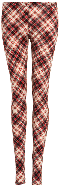 Diagonal Plaid Leggings