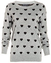 Heart Print Sweater