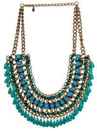 DAILYLOOK Mixed Media Bib Necklace