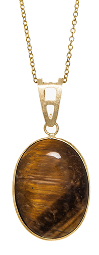 DAILYLOOK Tiger's Eye Pendant Necklace