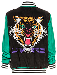 Lovers + Friends Can't Wait Baseball Jacket In Wildcat