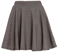 Glamorous Polka Dot Circle Skirt in Black | DAILYLOOK