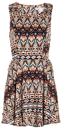 Tribal Fit and Flare Dress